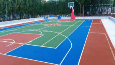 outdoor basketball court flooring